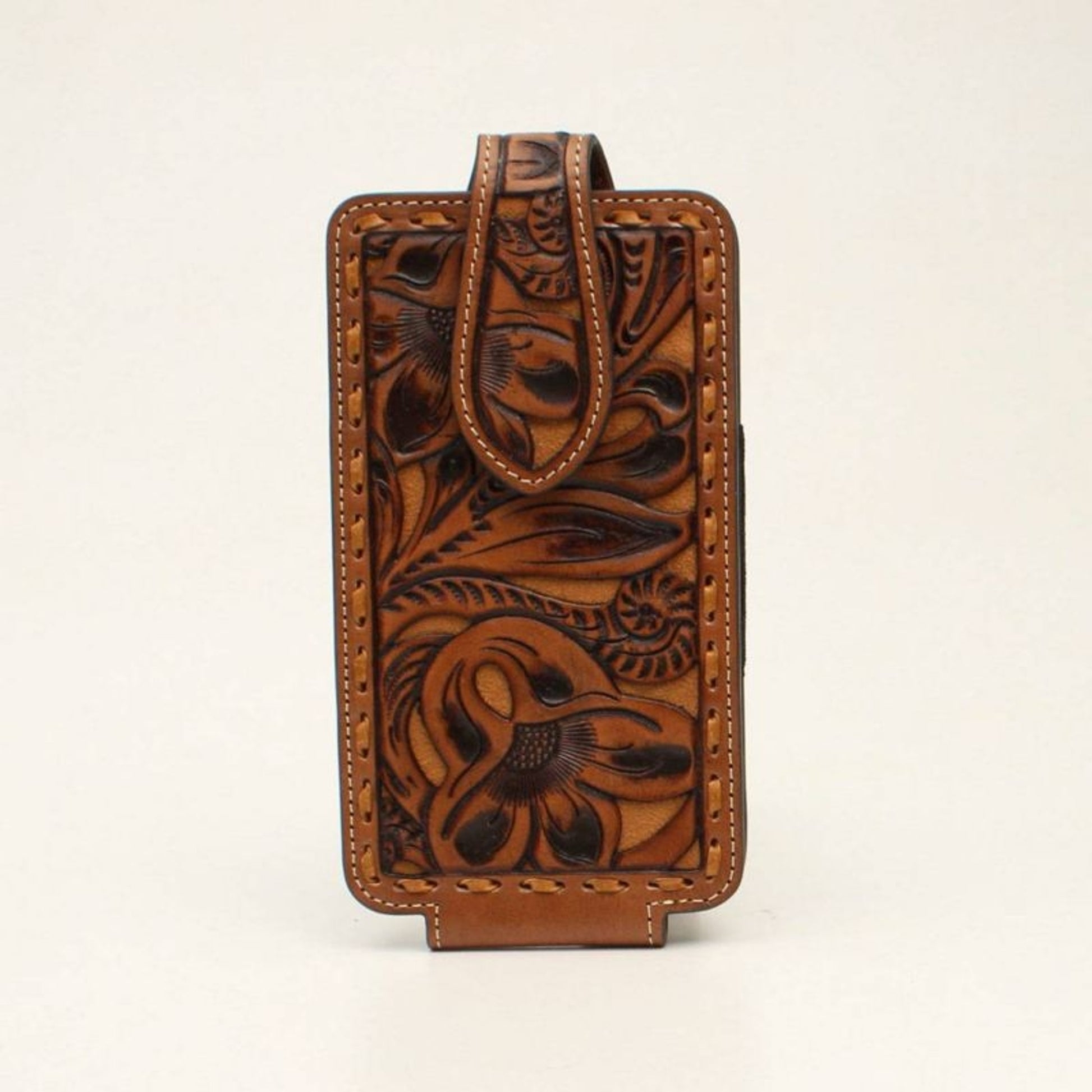 Nocona Ladies Floral Embossed Cell Phone Case 3-1/