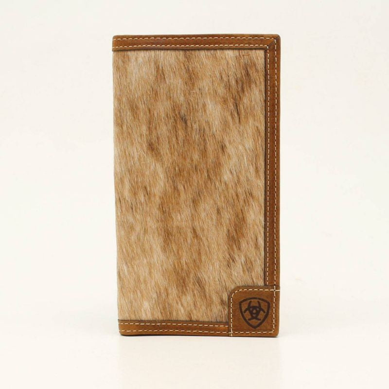 Ariat Mens Rodeo Calf Hair Wallet Brown