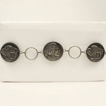 Angel Ranch Ladies 2 1/4" Buffalo Nickle Chain Bel