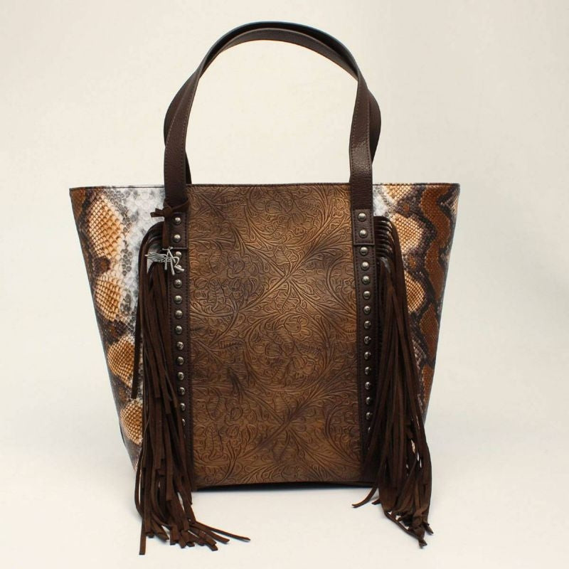 Angel Ranch Ladies Python Fringe Concealed Carry T