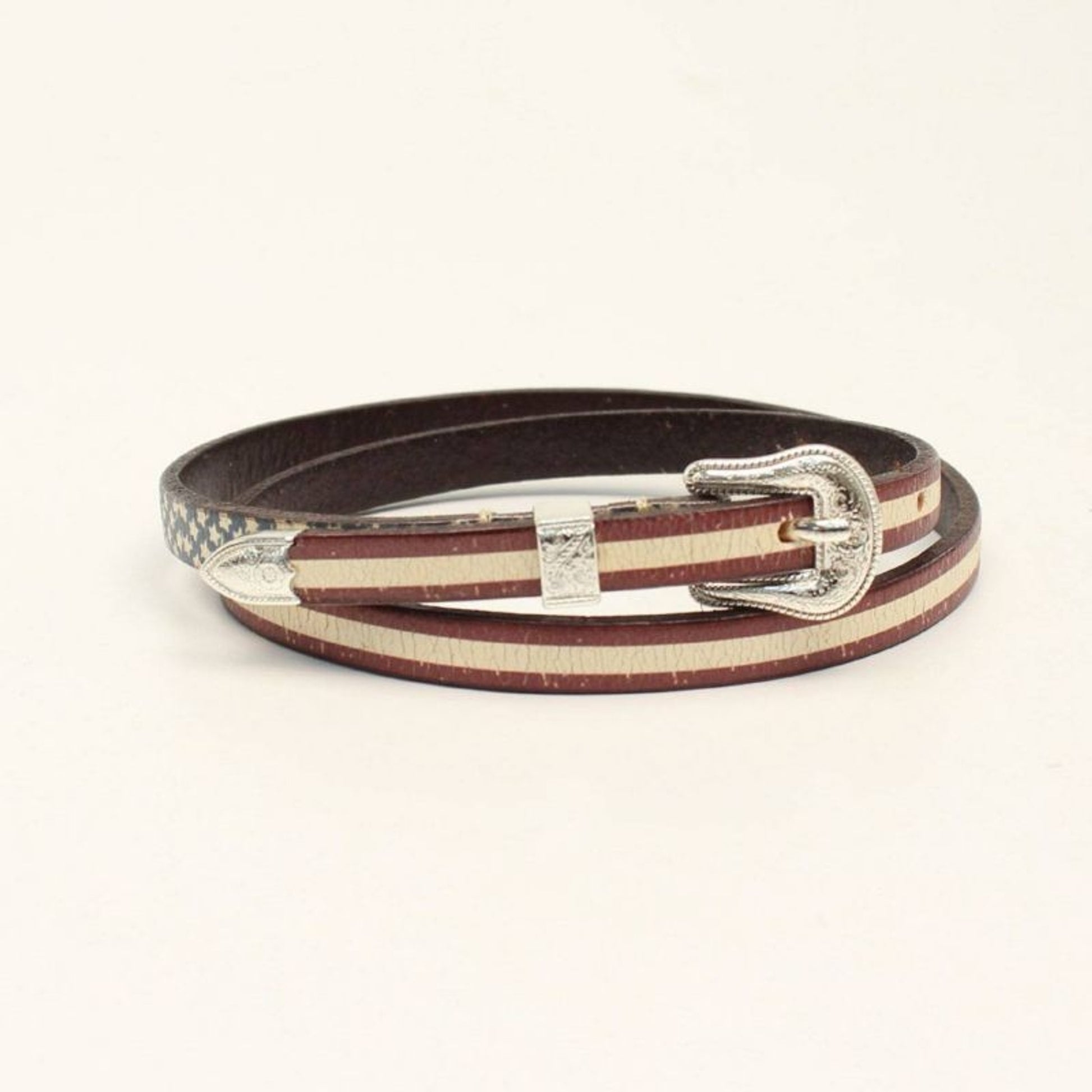M&F Ladies Western Hatband 3D Distressed USA Flag