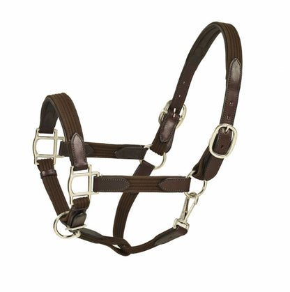 HK Americana Leather Padded Web Halter Full Black/