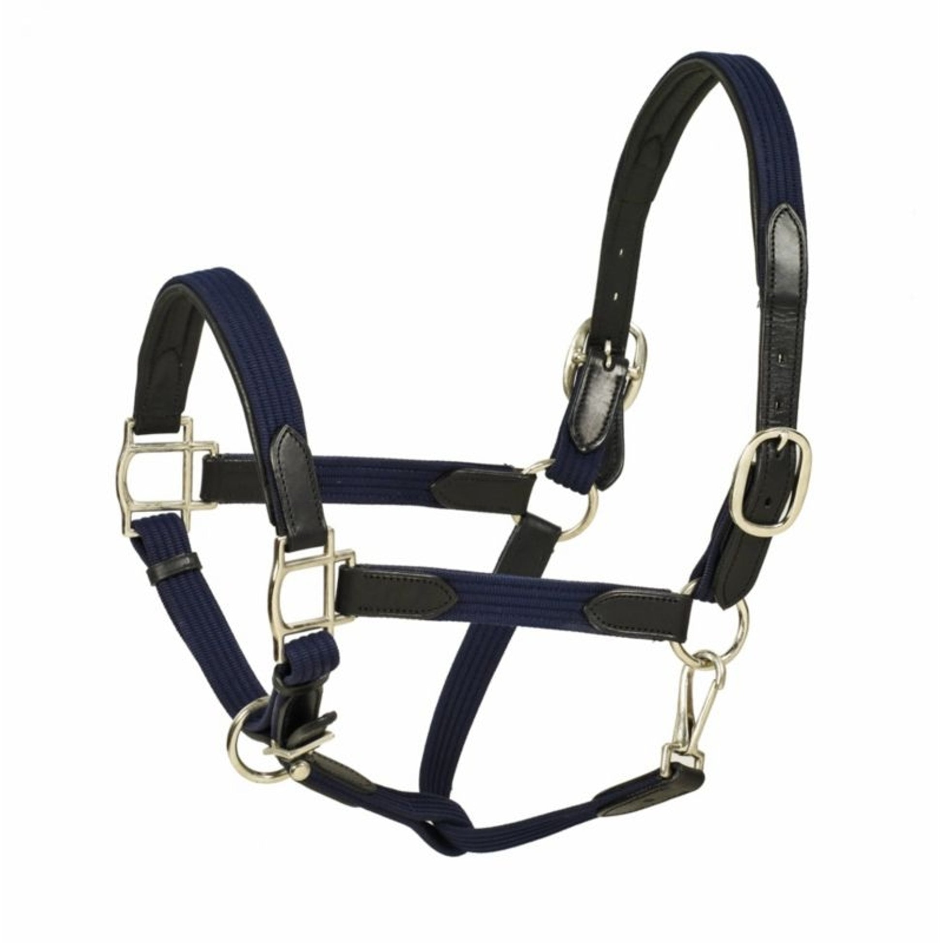 HK Americana Leather Padded Web Halter Full Black/