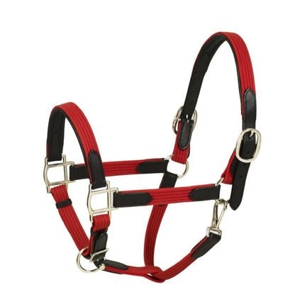 HK Americana Leather Padded Web Halter Full Black/