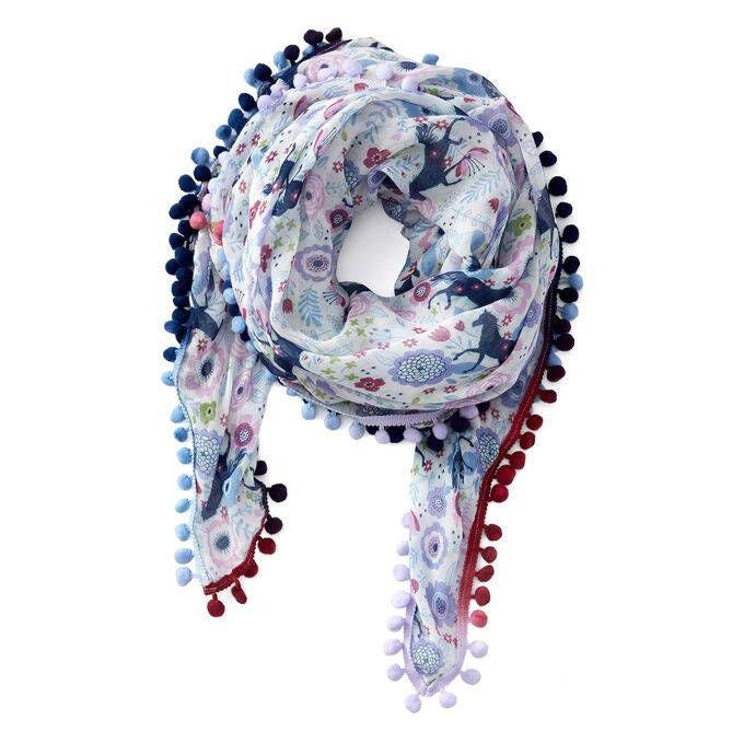 Ariat Ladies Pony In Flora Scarf One Size Azulene