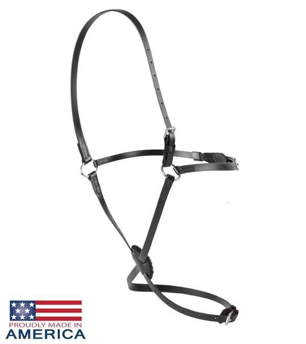 Feather-Weight Synthetic Figure 8 Race Halter Blac