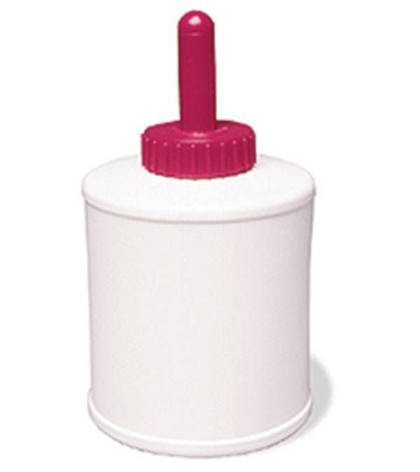 Jacks Quart Jar with Brush Applicator White/Red