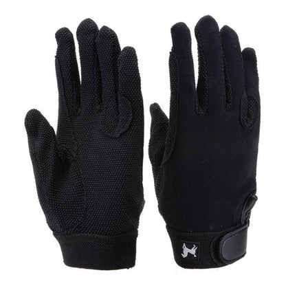 Jacks Cotton Pimple Gloves 5 Black