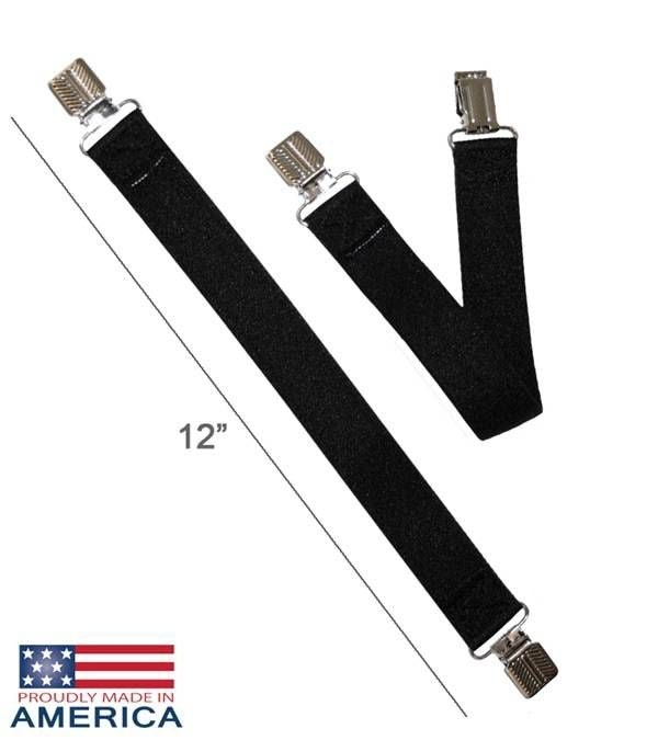 Feather-Weight Wide Elastic Pant Clips - Sold in P