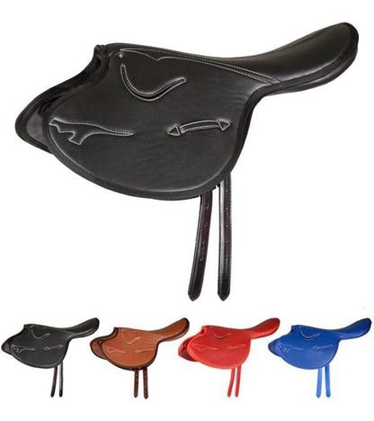 Jacks Leather Thoroughbred Jockey Saddle Black