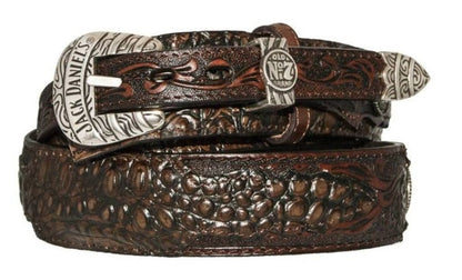 Jack Daniel's Alligator Print Ranger Belt with Buc