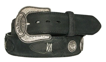 Jack Daniel's Leather Western Belt with Conchos 32