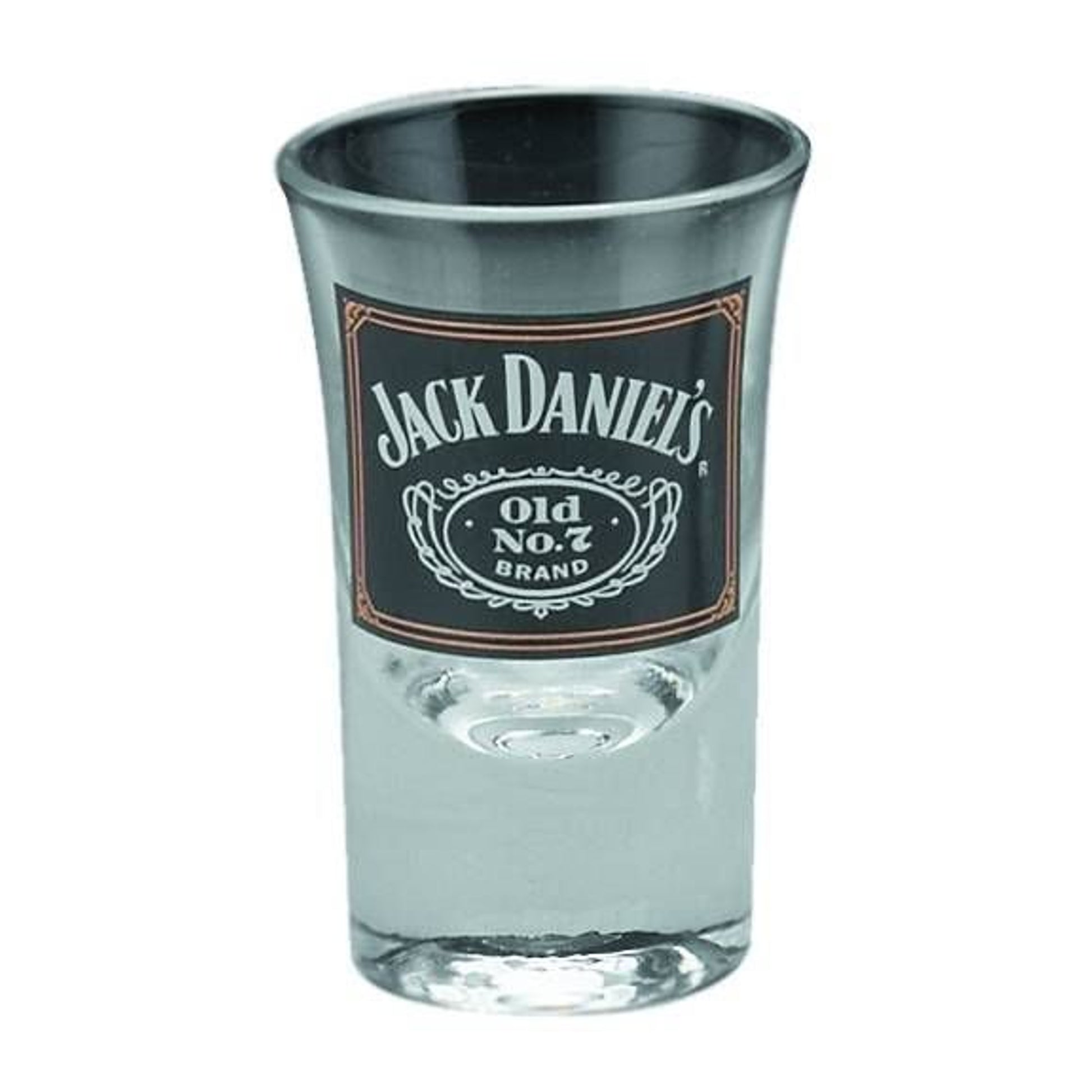 Jack Daniels Vintage Logo Shot Glass 2 oz Clear