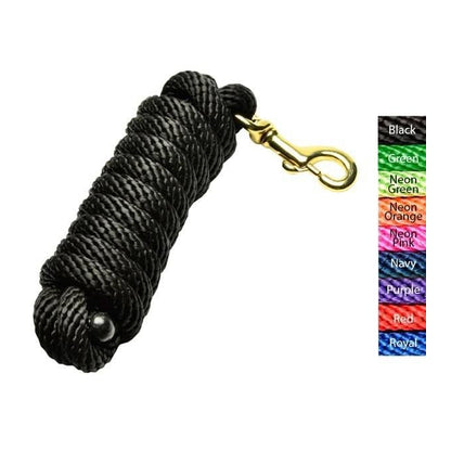Jacks Poly Lead Rope 5/8" X 10' Black