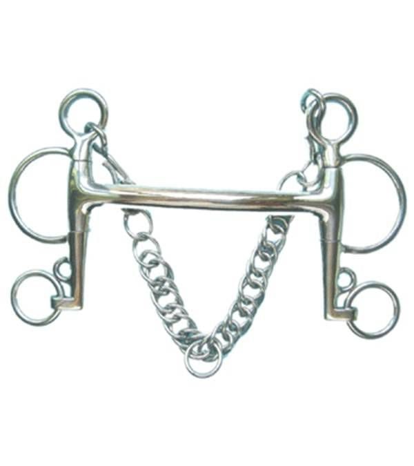 Jacks Mullen Mouth Pelham Bit 5" Stainless Steel