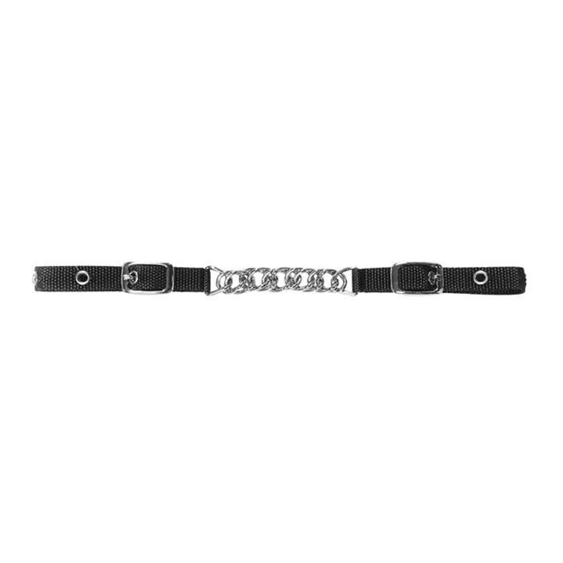 Jacks Flat Chain Nylon Curb Strap 4-1/2" Black