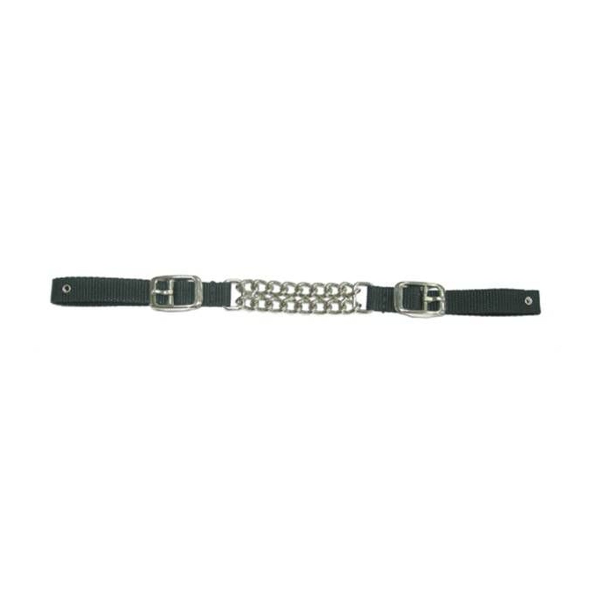 Jacks Double Row Round Link Curb Strap Black