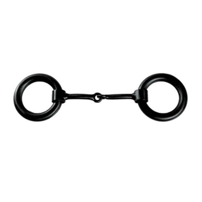 Jacks Donut Heavy Ring Snaffle Bit 5 Black Steel