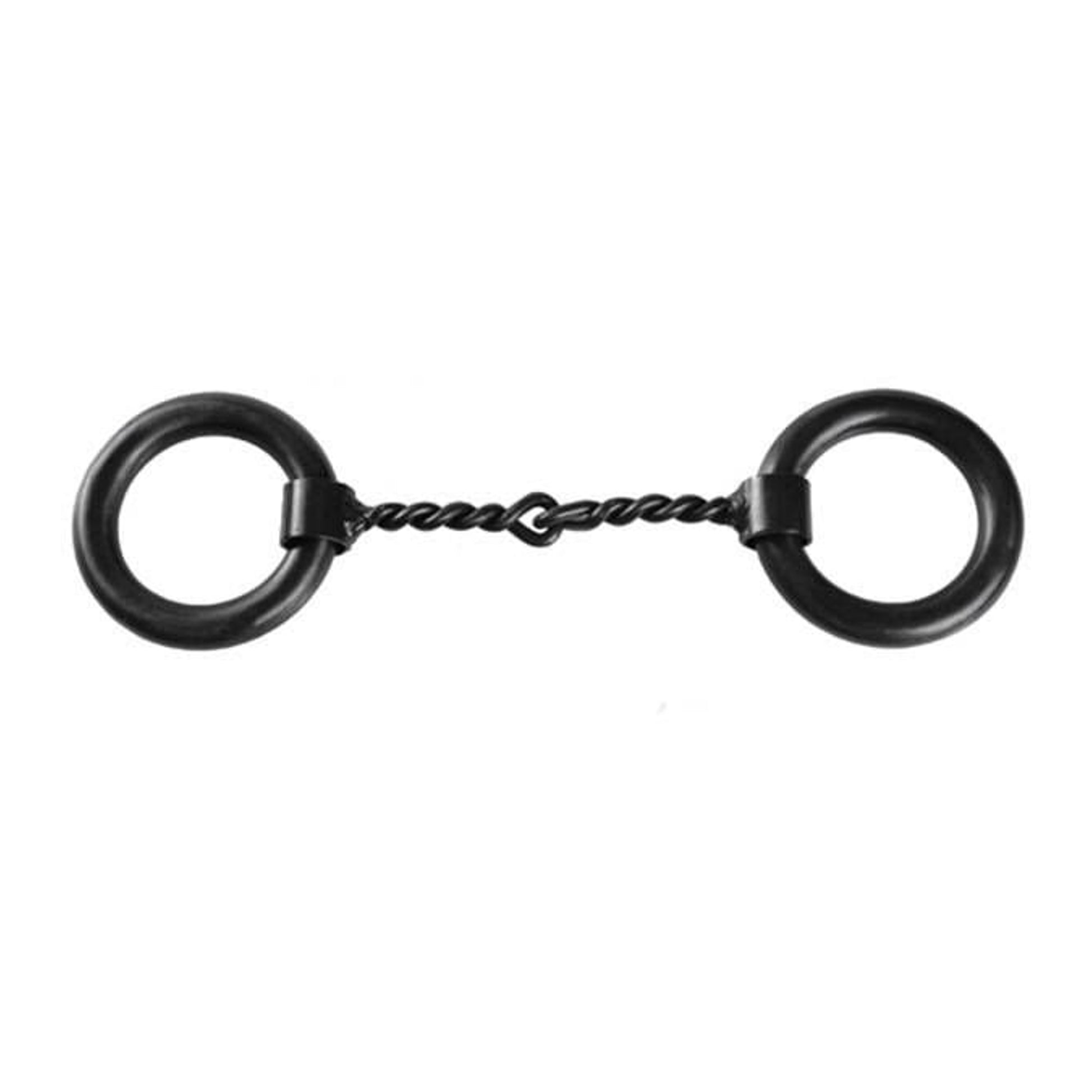 Jacks Donut Twisted Wire Snaffle Bit 5" Black Stee