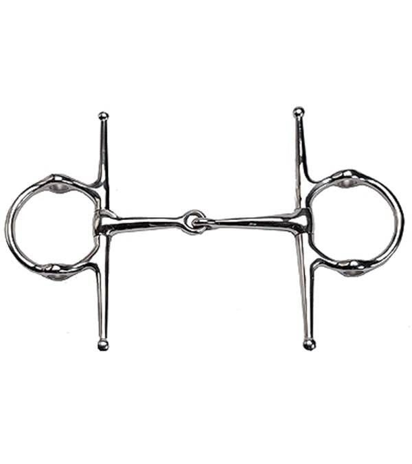 Jacks Full Cheek Gag Snaffle Bit 7" Stainless Stee