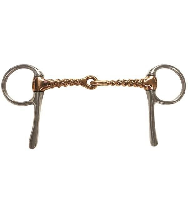 Jacks Half Cheek Copper Corkscrew Jointed Snaffle
