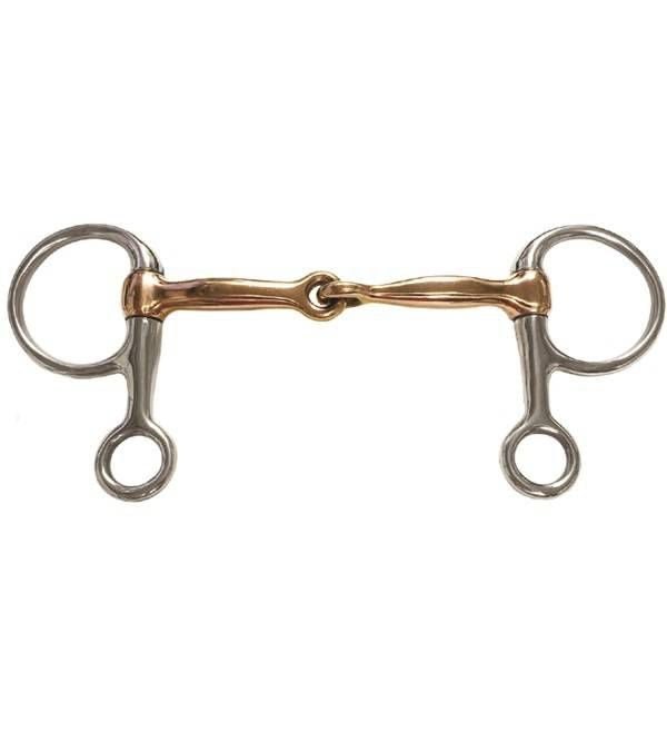 Jacks Half Cheek Jointed Copper Snaffle Bit 5" Sta