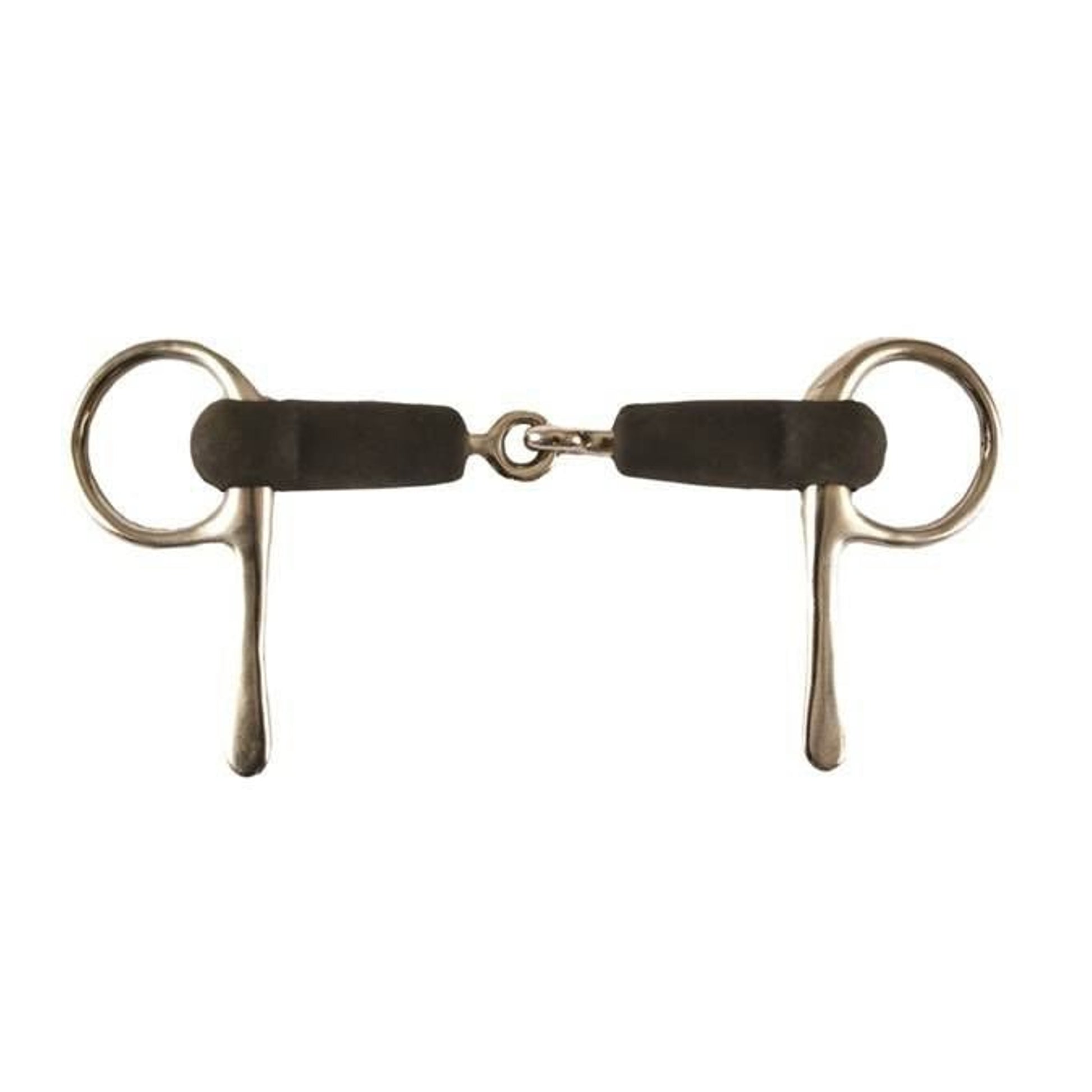 Jacks Soft Rubber Mouth Snaffle Bit 5" Nickel Plat