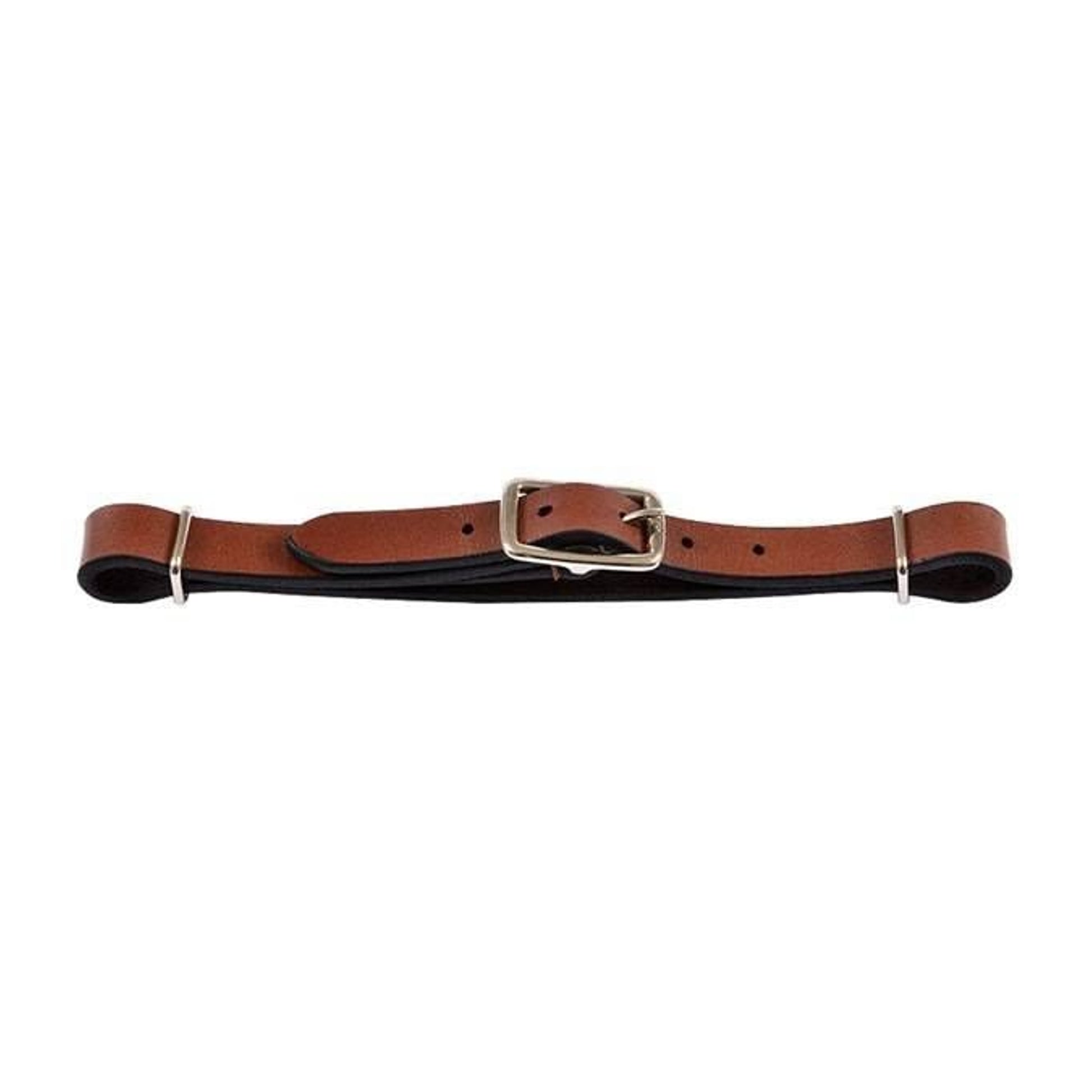 Jacks Straight Leather Curb Strap 5/8" Brown