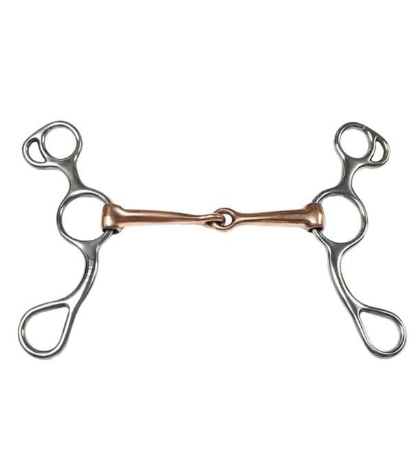 Jacks Training Snaffle Bit - Jointed Copper Mouth