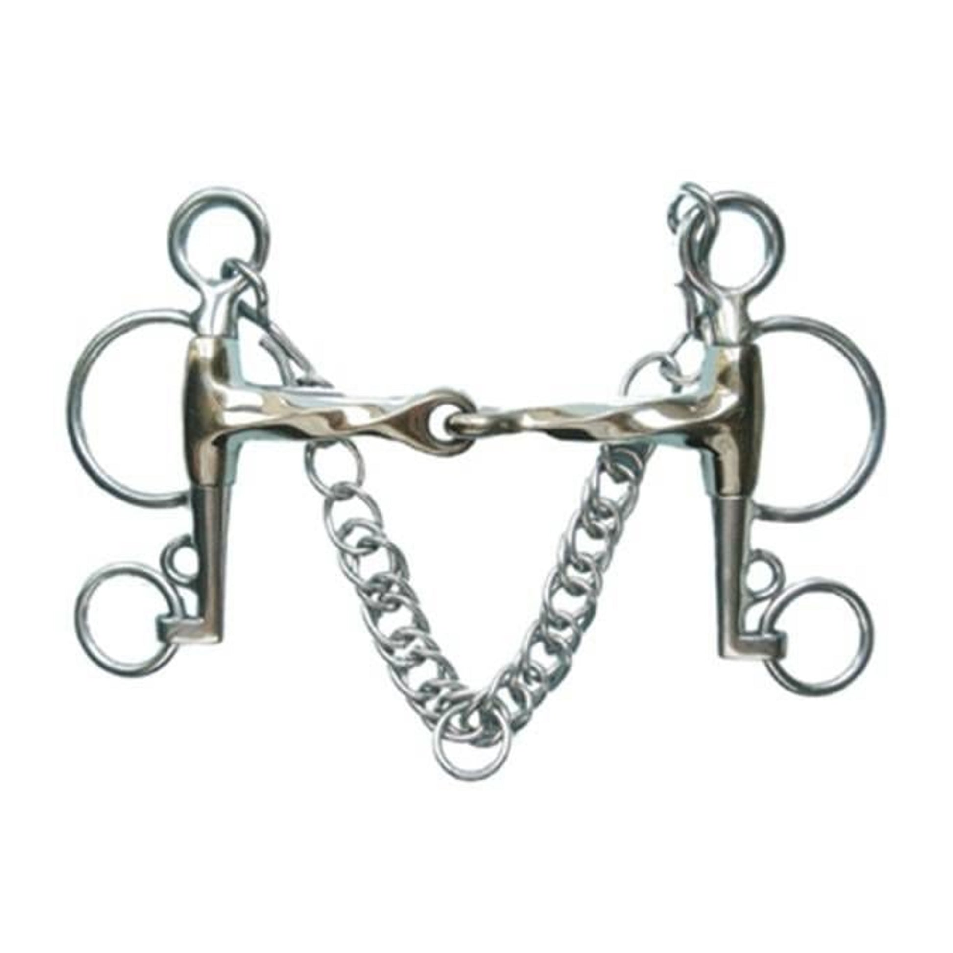 Jacks Twisted Jointed Pelham Mouth Bit 5-1/4" Stai