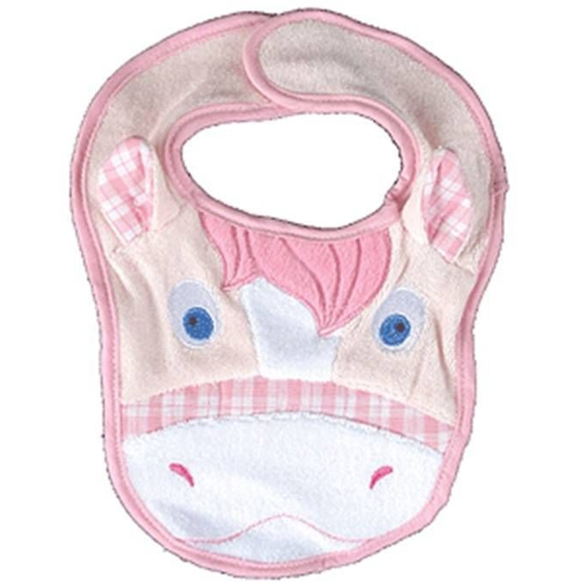 Jacks Horsey Baby Bib One Size Pink