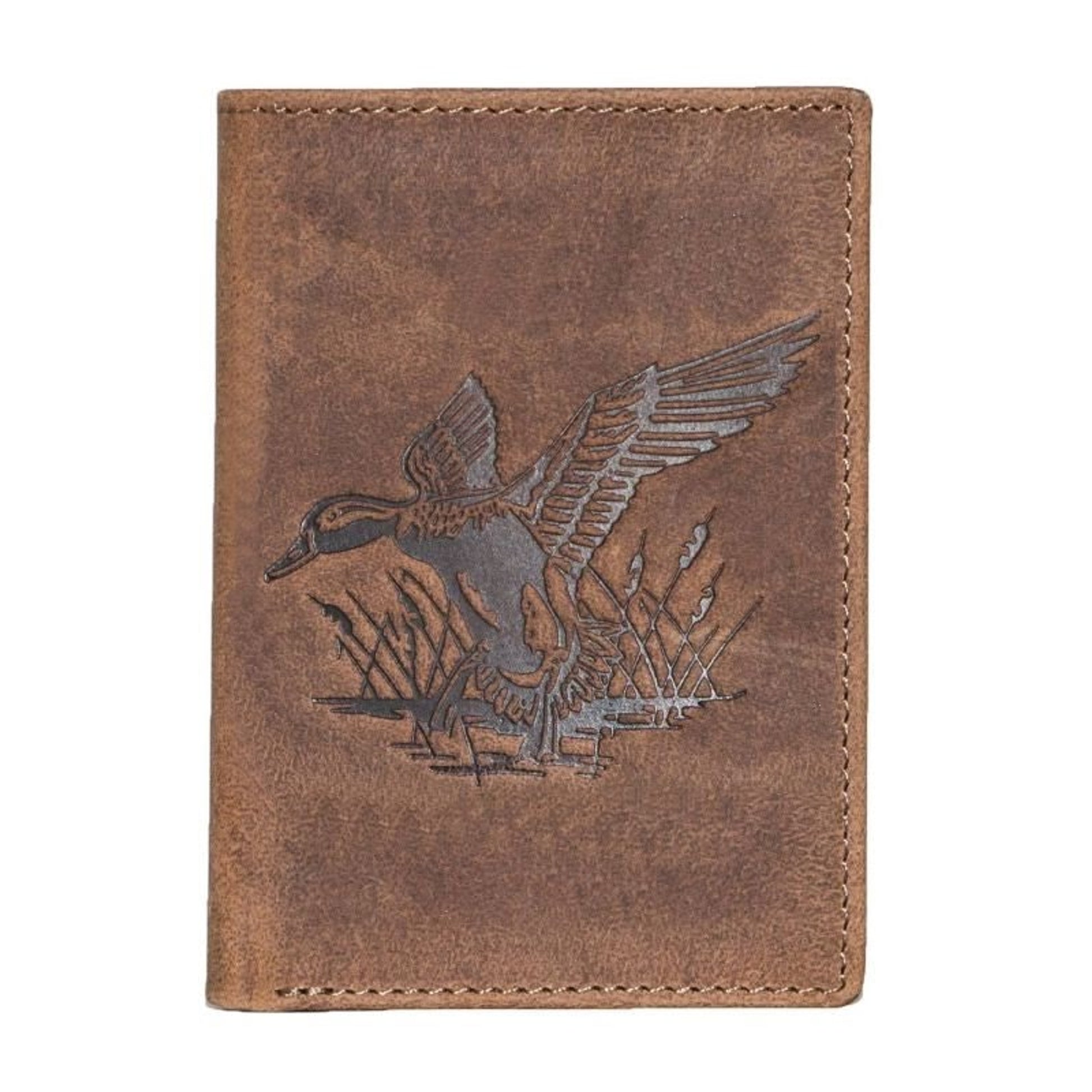 Mossy Oak Duck Embossed Trifold Wallet Brown/Camou