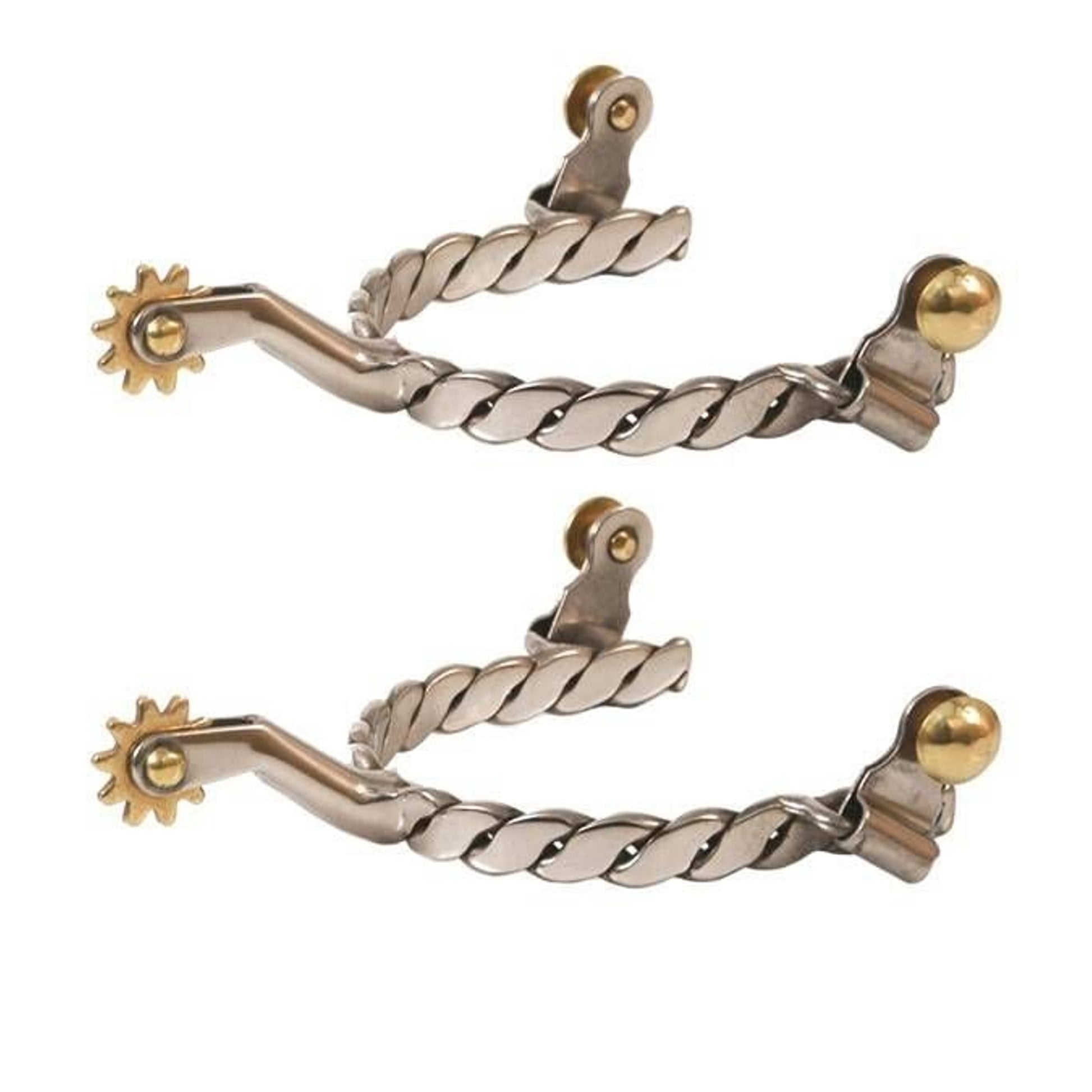 Jacks Ladies Twisted Band Spurs Stainless Steel