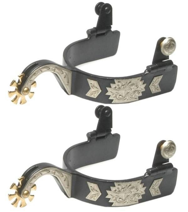 Jacks Gooseneck Spurs with Engraved German Gold an