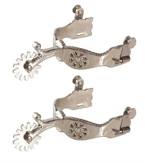 Jacks Mens Show Spurs Sold in Pairs Stainless Stee