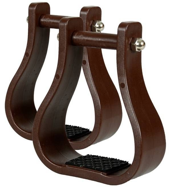 Jacks Plastic Stirrups Sold in Pairs Brown