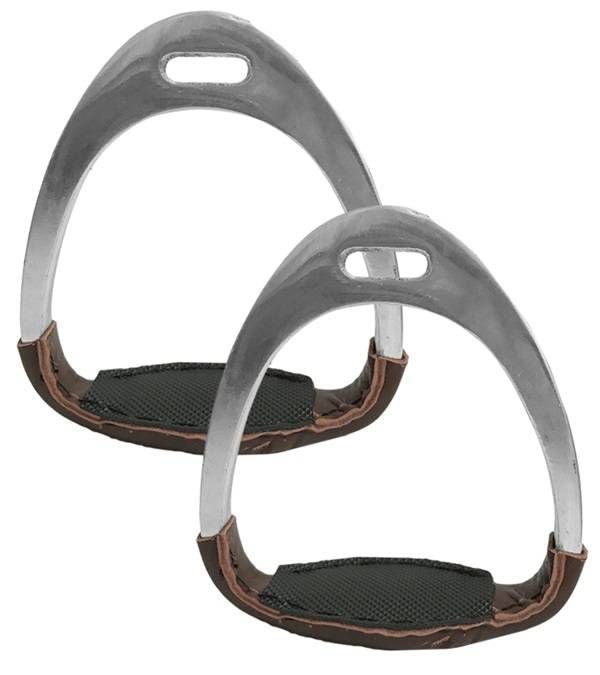 Jacks Race Stirrups - 3 1/2" Sold in Pairs Brown/B