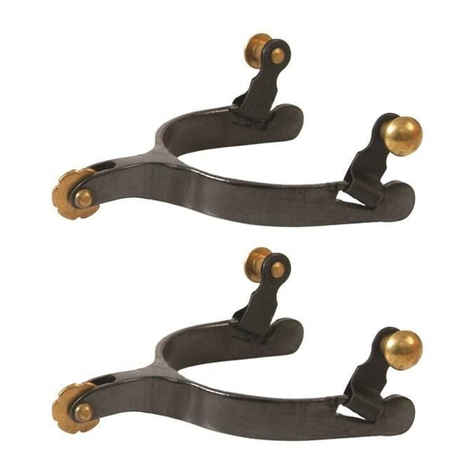 Jacks Short Shank Roping Spurs Sold in Pairs Black