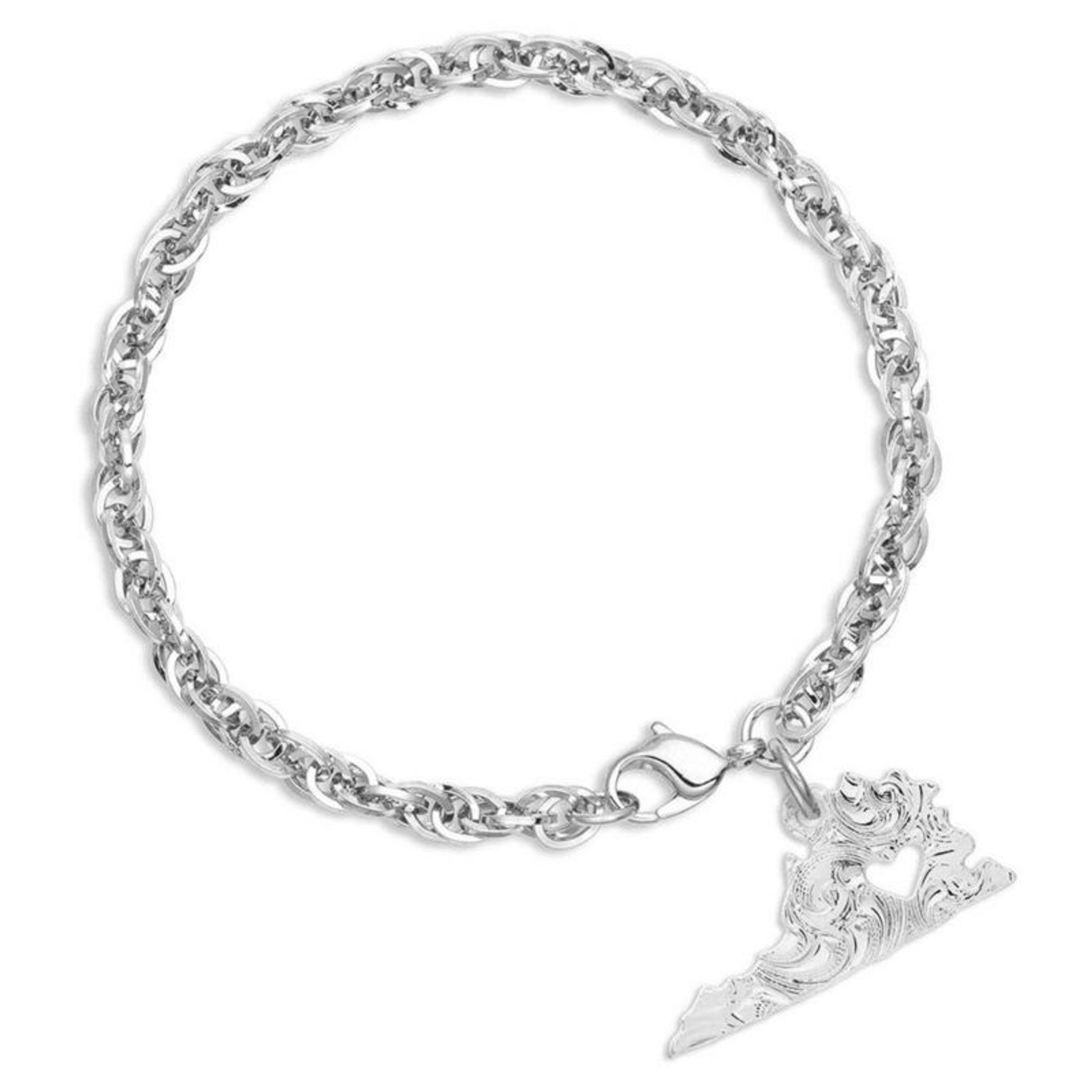 Montana Silversmiths I Heart Virginia State Charm