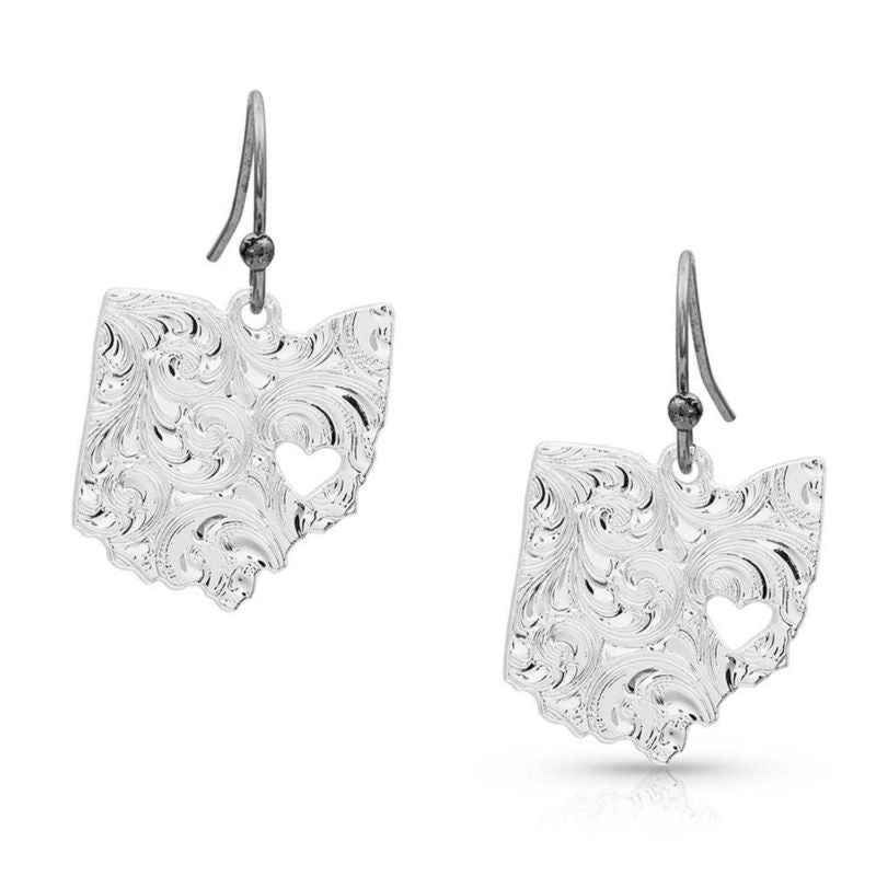 Montana Silversmiths I Heart Ohio State Charm Earr