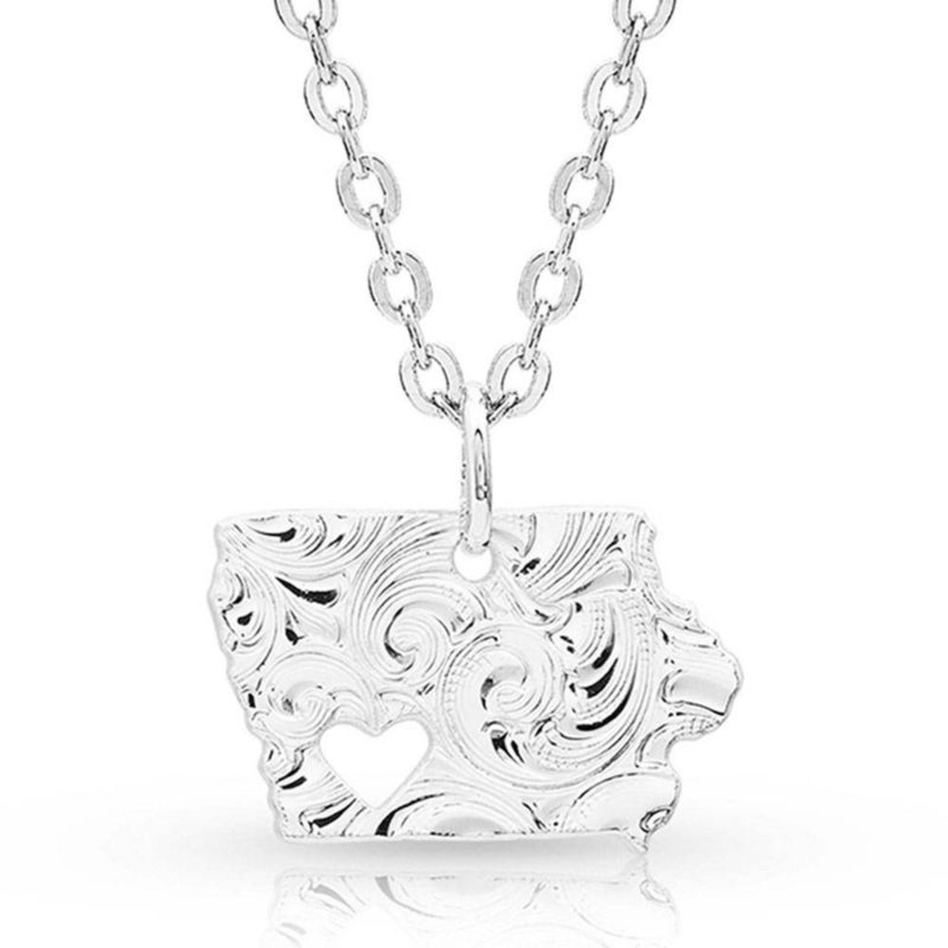 Montana Silversmiths I Heart Iowa State Charm Neck