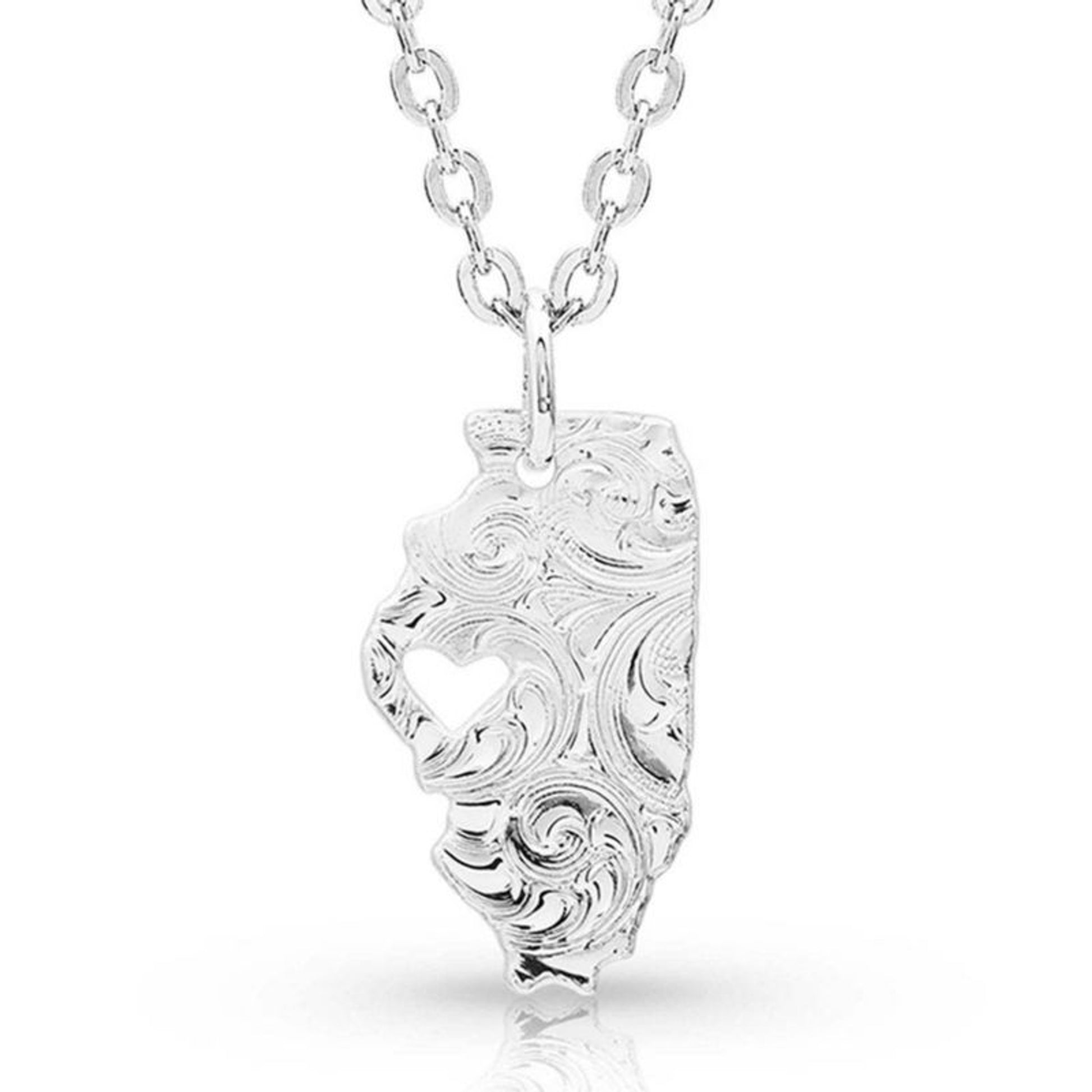 Montana Silversmiths I Heart Illinois State Charm