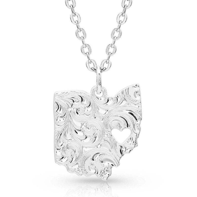 Montana Silversmiths I Heart Ohio State Charm Neck