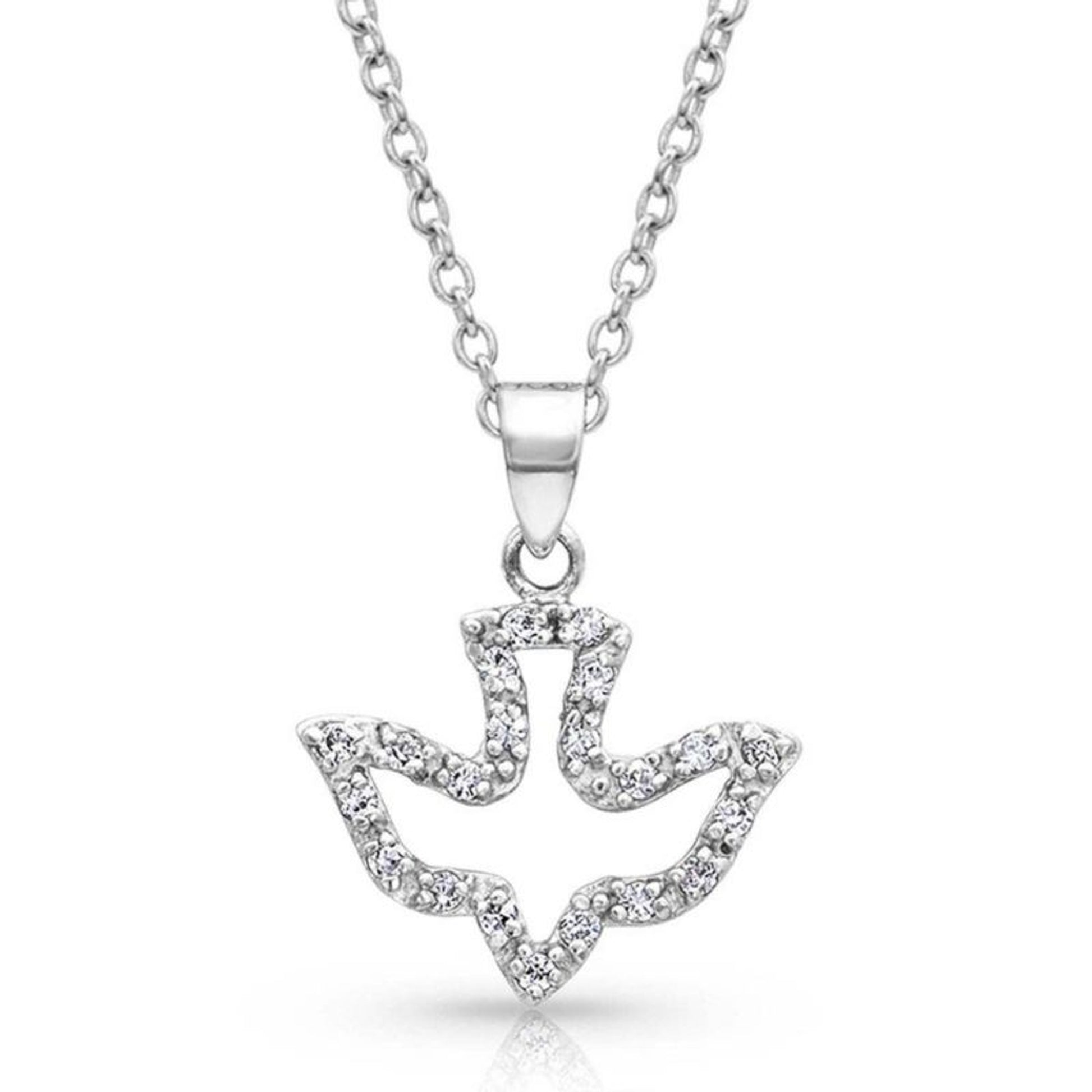 Montana Silversmiths Dove of Hope Necklace 19" Rho