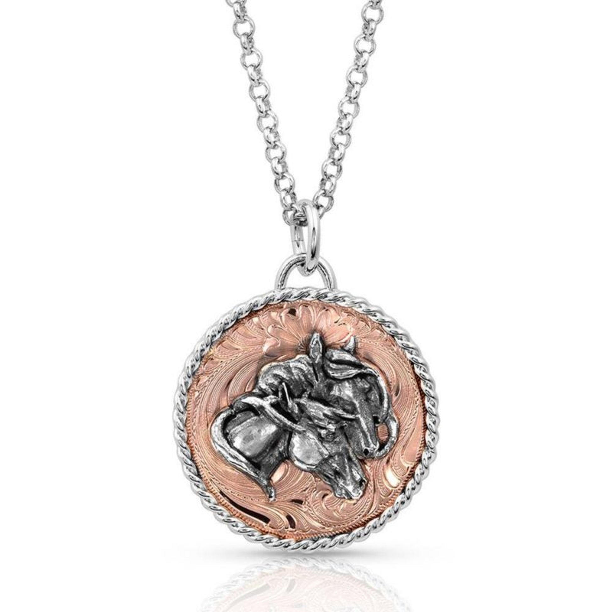 Montana Silversmiths Rose Concho Medallion Necklac
