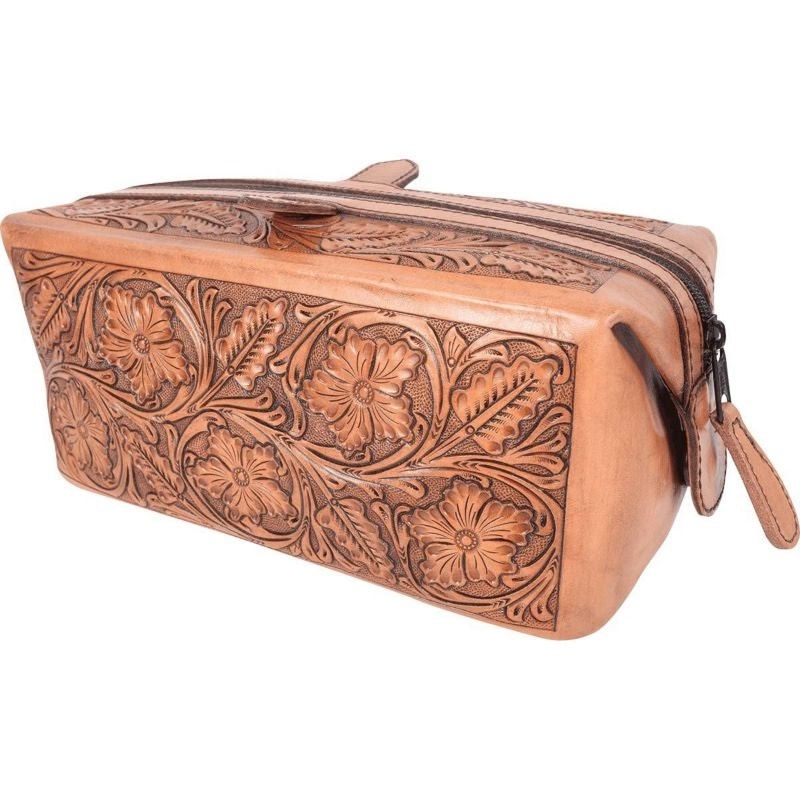 Cashel Full Tool Shaving Kit Bag Antiqued Leather