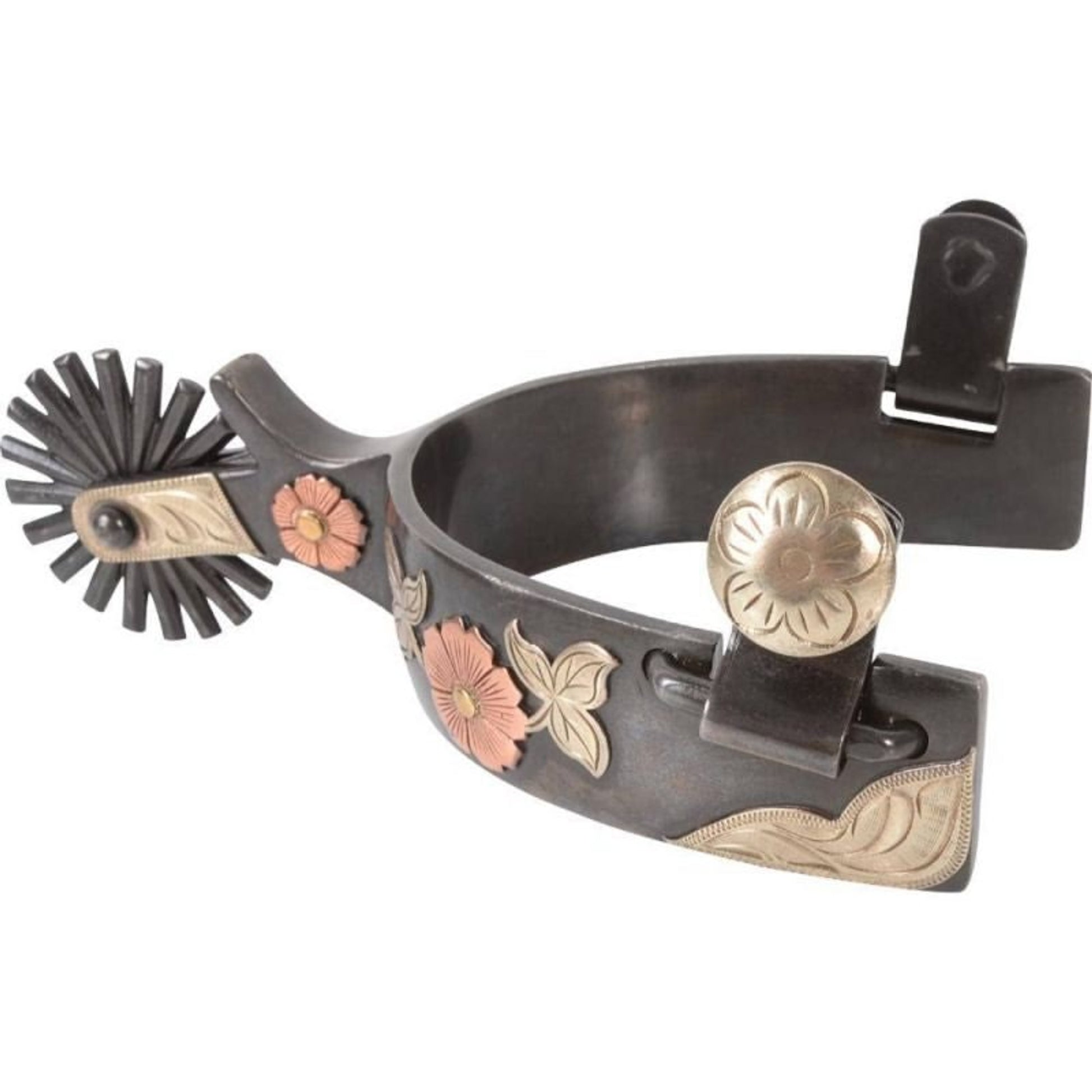 Classic Equine Flower Series Spur 1-1/4" Band Grey