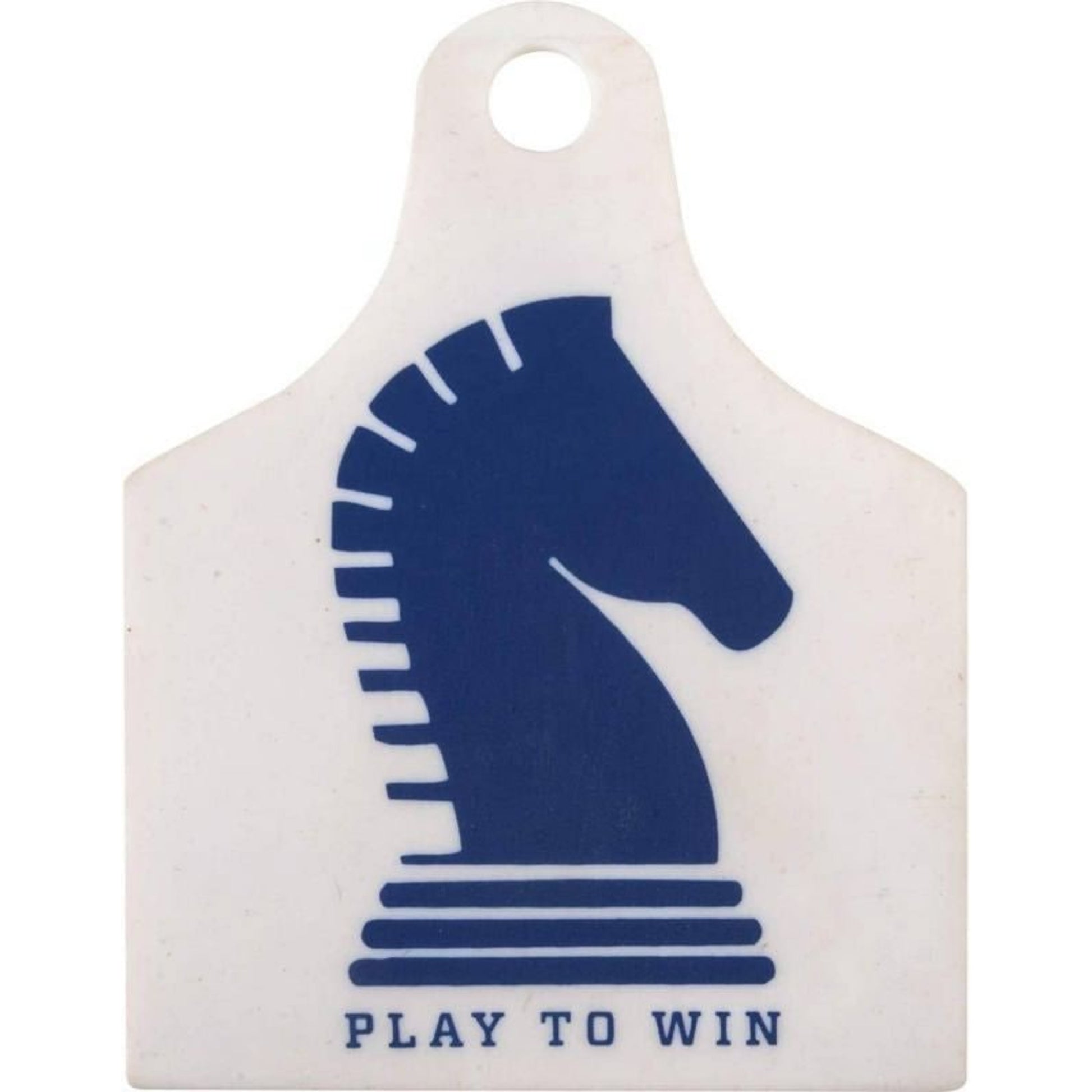 Classic Equine ID Tag 6-Pack White/Blue