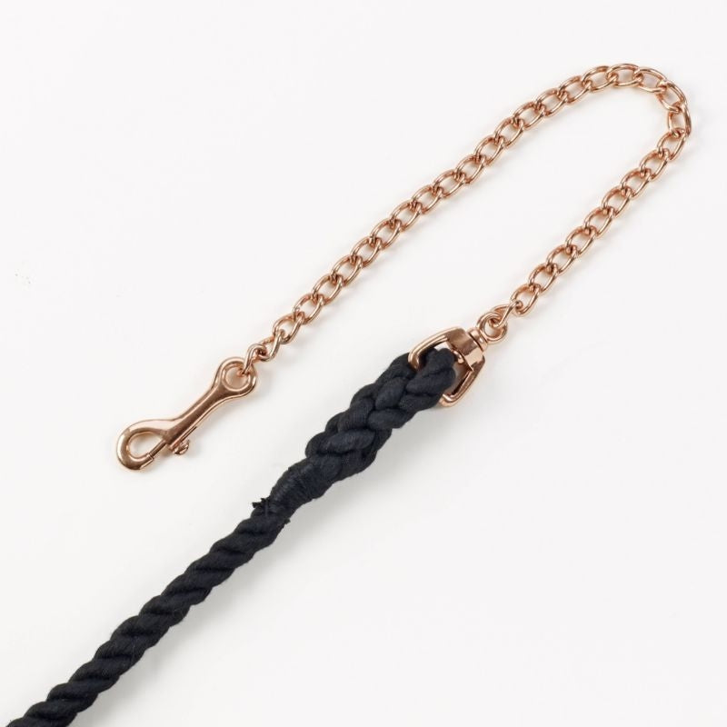 Ovation Rose Gold Poly Lead with Chain 3/4" x 8 Ft