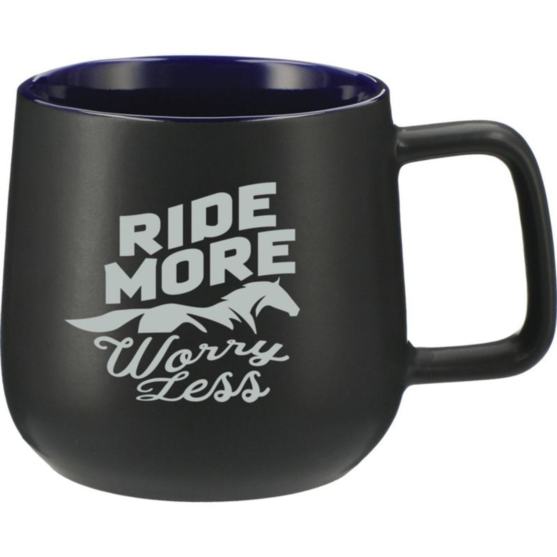 Kelley Mug "Ride More Worry Less" 13oz Black/Navy/